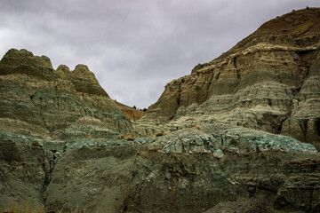 Fototapeta premium John Day Fossil Beds National Monument Mountains and Rock Features