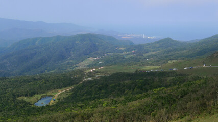 Sunny view of the beautiful grassland of Taoyuan Valley