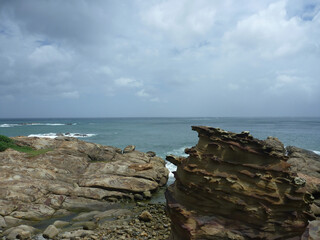 Cloudy view of the famous Nanya Rock