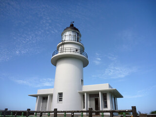 Fototapeta na wymiar Exterior view of the famous Sandiaojiao Lighthouse