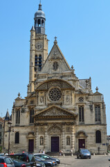 Fototapeta na wymiar Church of Saint Ethiene Du Mont in Paris.