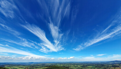 sky and clouds from mountain view