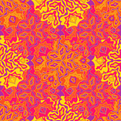 Abstract tileable floral seamless pattern design.