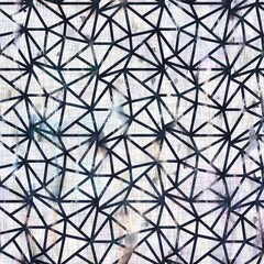 Seamless pattern in navy and white high contrast. High quality illustration. Dramatic smudged indigo ink effect.