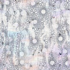 Seamless pattern in navy and white high contrast. High quality illustration. Dramatic smudged indigo ink effect.