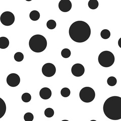 Dots seamless pattern. Random circles texture background.