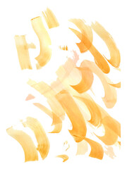 yellow watercolor wide dry stroke