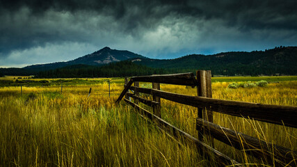 sunset over the mountains