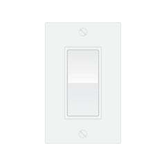 House Electric Wall Light Switch Flat Icon Vector Illustration Background