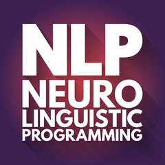 NLP - Neuro Linguistic Programming acronym, concept background