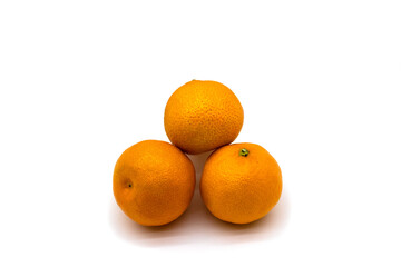 Three juicy tangerines