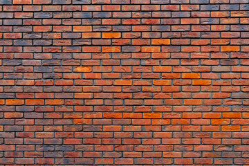 Red brick wall. Loft interior design. Architectural background.