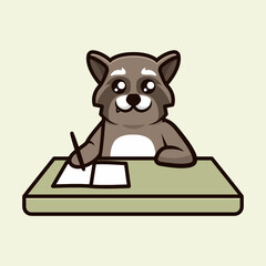 Mongoose cute mascot design illustration