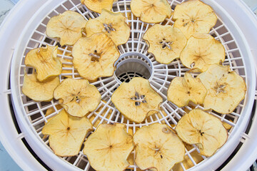 dried apples, a device for drying vegetables and fruits