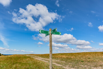 Wegweiser am Groß Zicker, Insel Rügen