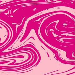 Marble Texture Vector Pink Liquid Paint Background. Fluid Paint Suminagashi Modern Pattern for Ice Cream, Cosmetics Ads, Stone Granite Design. Hipster Stone Marble Texture, Cool Neon Painting Splashes