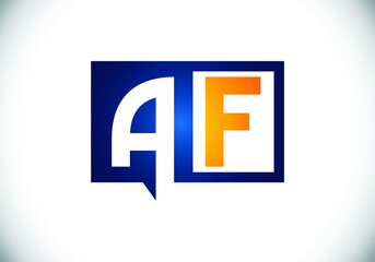 A F letter sign symbol. Initial Letter A F Logo Design Vector Template. Monogram logo