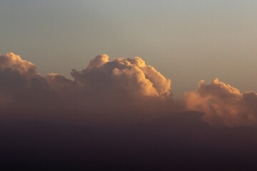 Recife / Pernambuco / Brazil. July, 23.2020. Views of the buildings of Recife and the sky with new moon at dusk during quarantine of COVID-19.