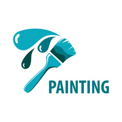 Vector logo of a painter, painting work