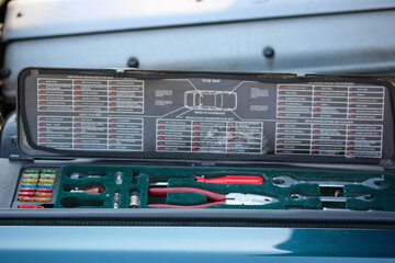 Vintage car fuse and tool kit