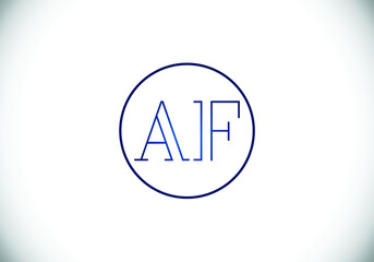 A F letter sign symbol. Initial Letter A F Logo Design Vector Template. Monogram logo