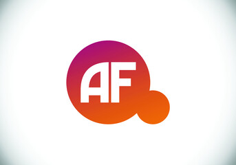 A F letter sign symbol. Initial Letter A F Logo Design Vector Template. Monogram logo