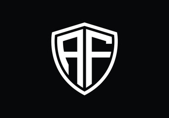 A F letter sign symbol. Initial Letter A F Logo Design Vector Template. Monogram logo