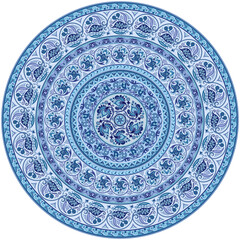 Vector ornament vintage ethnic round illustration