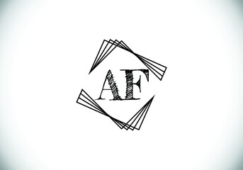 A F letter sign symbol. Initial Letter A F Logo Design Vector Template. Monogram logo