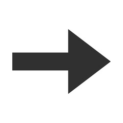 arrow direction related icon, right pointed orientation silhouette style