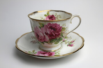 Vintage Teacup with Saucer