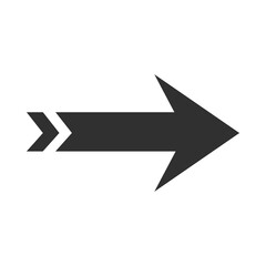 arrow direction related icon, right pointed orientation silhouette style