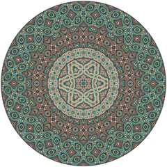 Vector ornament vintage ethnic round illustration
