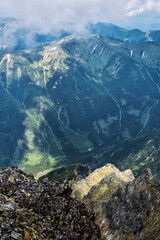 View from Krivan peak, High Tatras mountains, Slovakia