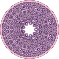 Vector ornament vintage ethnic round illustration