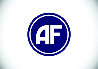 A F letter sign symbol. Initial Letter A F Logo Design Vector Template. Monogram logo