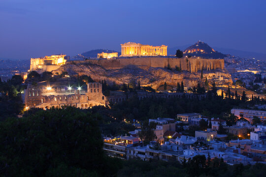  Parthenon and Herodium on Acropolis hill 