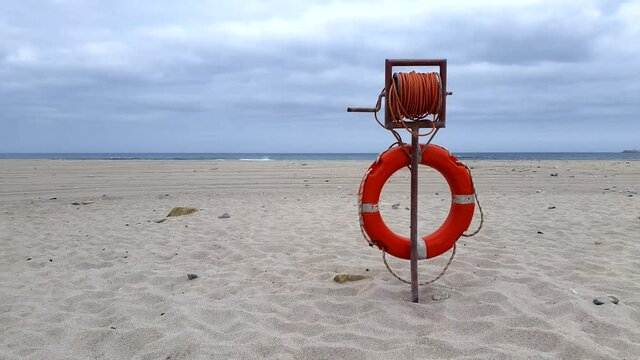 Lifeguard float on the beach