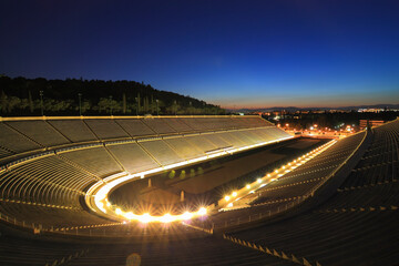  Panathinaiko (Kallimarmaro) stadium by night 