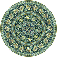 Vector ornament vintage ethnic round illustration