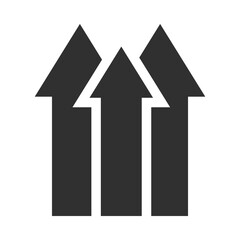 arrow direction related icon, arrows up orientation silhouette style