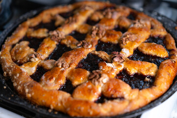 Only baked sweet jam pie