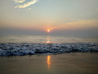 Obraz premium sunset at the beach