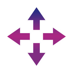 arrows icon of elements in various directions gradient style