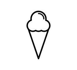Ice cream icon flat style trendy illustration