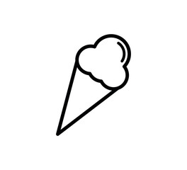 Ice cream icon flat style trendy illustration
