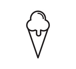 Ice cream icon flat style trendy illustration