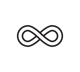 Naklejka premium Infinity icon vector logo design template