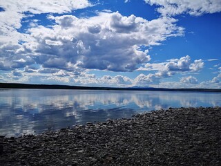 lake and clouds