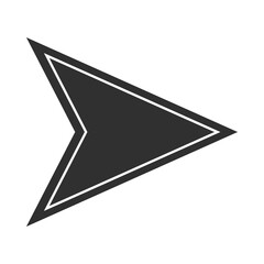 arrow cursor web click digital silhouette style icon